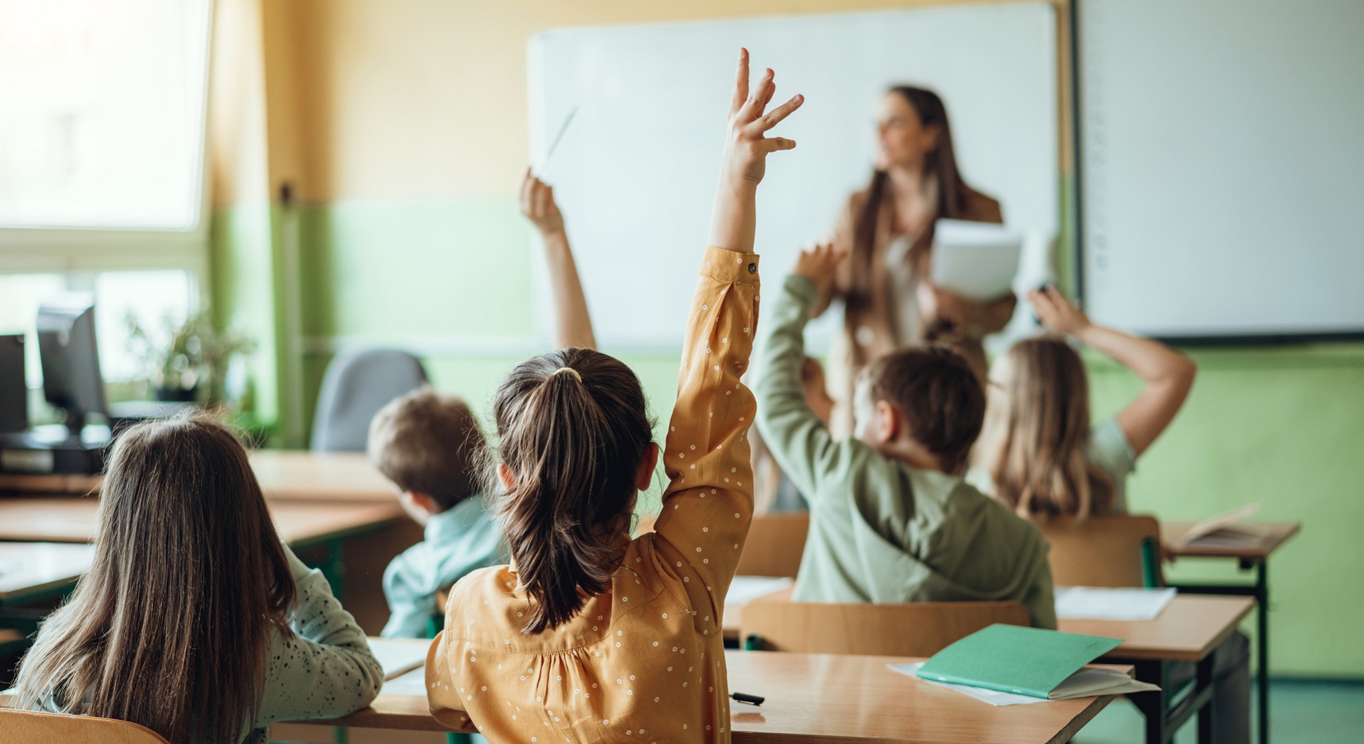 Classroom with Students and a Teacher
