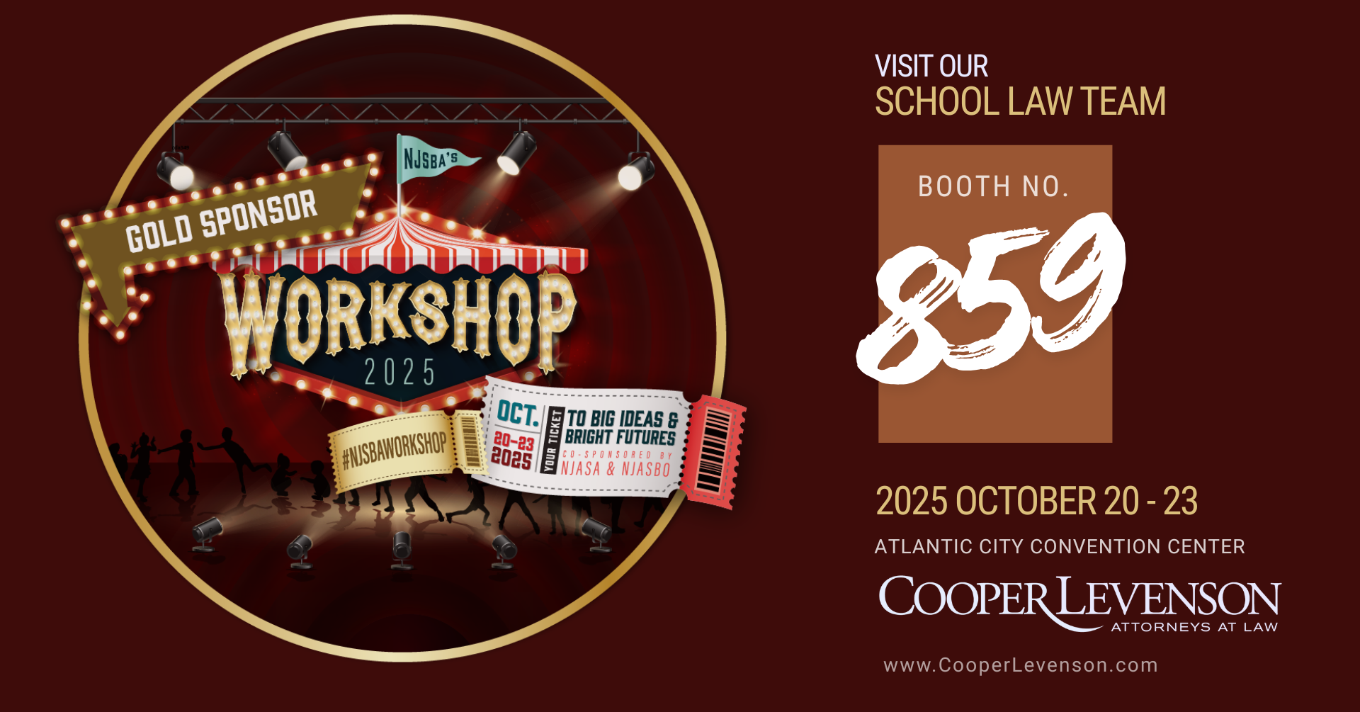 Workshop Logo with booth number 859